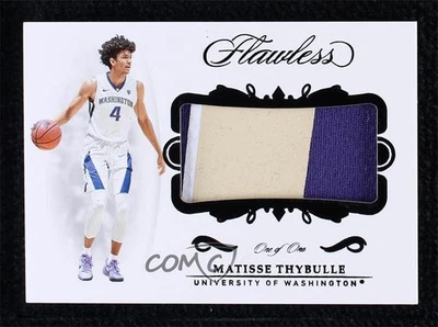2019 Panini Flawless Collegiate Rookie Black 1/1 Matisse Thybulle Patch RC 7o6 - Image 1 of 3