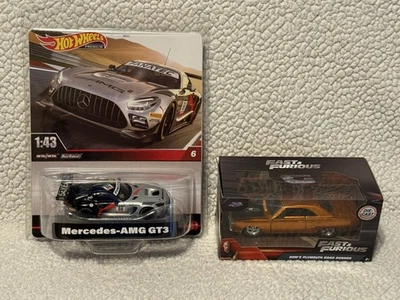 LOTE Dom’s PLYMOUTH ROAD RUNNER 1:32 y Hot Wheels AMG Mercedes 1:43 fundido a presión NUEVO Foto 1 de 4