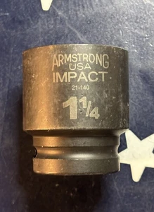Armstrong 1-1/4” Impact Socket USA 3/4” Drive   12-Point   21-140    USA - Picture 1 of 10