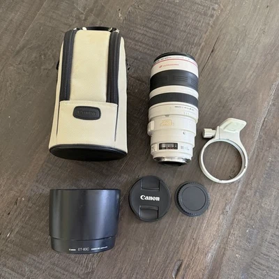 Lente Canon EF 100-400mm f/4.5-5.6L IS USM com Tripé Pé, Bolsa, Capuz, Tampas - Imagem 1 de 4