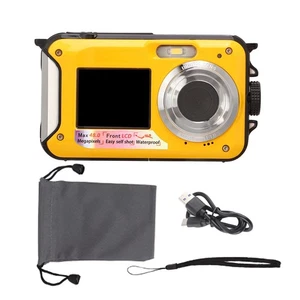 Full HD 2.7K 48MP 10ft Water Resistant Underwater Digital Camera 16X Digital - Picture 1 of 23