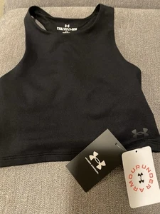 Under Armour Mädchen Motion Crop Tank Fitted Schwarz Gr. Schwarz YXS Neu - Bild 1 von 5