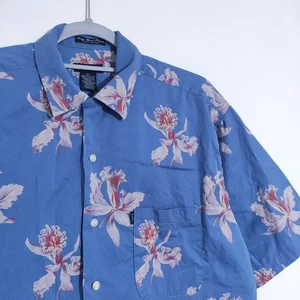 Camisa Hawaiana Vintage Floral Gant Azul Estampado Key West Mediana Verano Manga Corta - Imagen 1 de 14