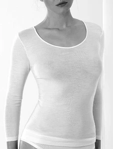 Emmebivi Damen Langarmshirt Wolle und Seide 91404 - Bild 1 von 2