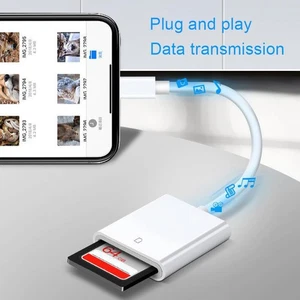 SD Card Adapter Camera Reader for iPad iPhone 6 6S 7 8 X Xs 11 12 13 Pro Max - Picture 1 of 8