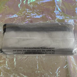 NEW Stoney Clover Lane Clear Open Top LARGE Pouch Bag Sapphire Blue NWT - Picture 1 of 9