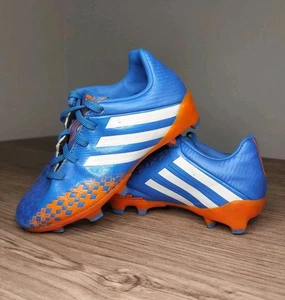 Adidas Predator Absolado LZ FG Jungen Größe UK 10 blau geformte Stollen Fußballschuhe - Bild 1 von 15