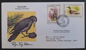 1985 Romania John Audubon Birds Nutcracker FDC 2 stamps cd București - Picture 1 of 2