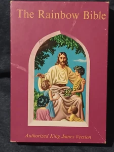 The Rainbow Bible Authorized King James Version Indo-Text with Original Box. - Bild 1 von 7