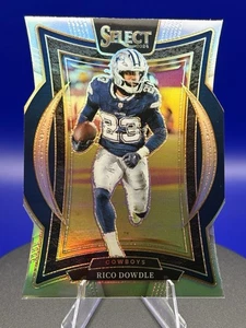 2024 Panini Select - Concourse Rico Dowdle #90 Silver Prizm Die-Cut - Picture 1 of 3