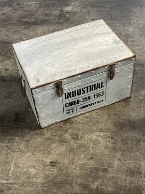 Alte Metalltruhe Metallbox Deckel Zinkblech tolle Optik & Zustand Vintage - Bild 1 von 4