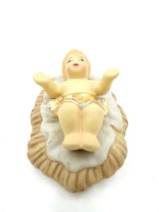 Vintage Jesuskind Figur in Krippe Porzellan Ersatz von Home for the Holidays - Bild 1 von 5