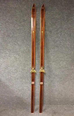 Vintage Bonna 2400 Hickory Wood 200 cm Cross Country Skis with 3 Pin Bindings - Image 1 of 4