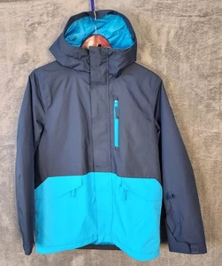 Quiksilver DryFlight Jugend 16 XL Schnee Ski Jacke 10K blau Colorblock Kapuze gebraucht, in einwandfreiem Zustand - Bild 1 von 19