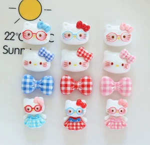 20Pcs Mixed Resin Cartoon Cat Kitten Bows Flatback Buttons for Crafts DIY Decor - Picture 1 of 14