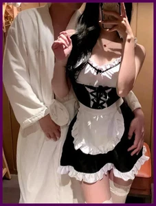 Onlyfans Sexy Cosplay Kostüme Erotik Dienstmädchen Kleid für Paar Sex Flitterwochen Lolita - Bild 1 von 28
