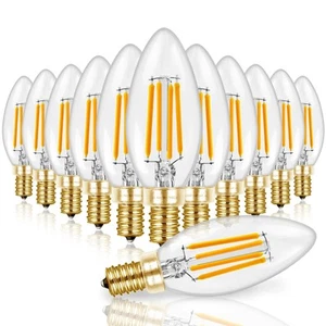 90+CRI Candelabra LED Light Bulbs 60 Watt, 2700K Soft White, E12 LED Bulb Dim... - Picture 1 of 8