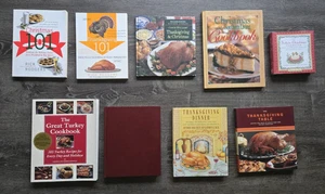 Lot of 9 Christmas and Thanksgiving Cookbooks: Williams-Sonoma, Southern Living - Foto 1 di 19