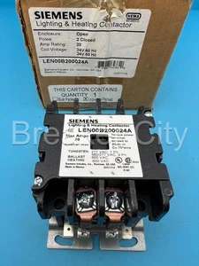 Siemens LEN00B200024A Contattore Illuminazione e Riscaldamento 20 Amp 600V — NUOVO In Scatola - Foto 1 di 9