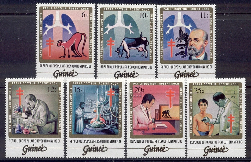 GUINEA 1983 #852-585 MNH Medicine/Dr. Robert Koch/"Tuberculosis Bacillus" - Image 1 of 1