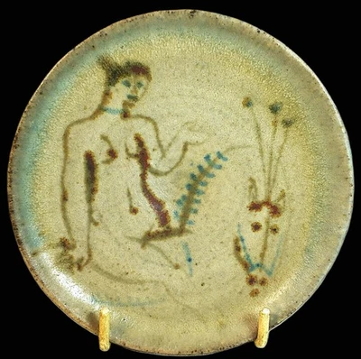RARE, SIGNED ERIC JAMES MELLON Des. SHALLOW DISH on FOOT of a NAKED GIRL - 1 971 - Image 1 of 4