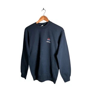 Gildan Pepsi Sweatshirt Men's Size S Navy Blue Logo Pullover Crew Neck Jumper - Picture 1 of 10