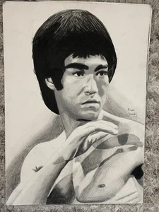 Bruce Lee opera originale a carbone di Niall Swords - Foto 1 di 5