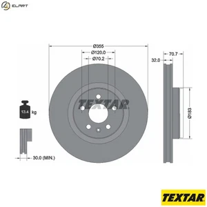 2x BRAKE DISC 92313905 FOR TESLA MODEL/X - Picture 1 of 9