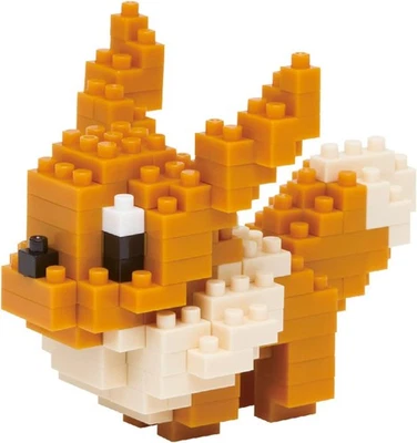 Nanoblock Pokemon Eevee NBPM_005 Building Kit Kawada Japan Pixel Art Figure NEW - Image 1 of 4