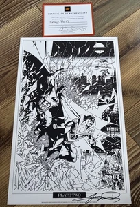 Batman #442 Comic Platte Artist Proof SIGNIERT George Perez Nightwing DC Comics Echtheitszertifikat - Bild 1 von 4