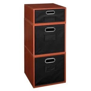 Noble Connect Storage Set- 2 Full Cubes/1 Half Cube with Cherry/Black - Picture 1 of 4
