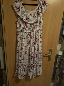 Langes Sommerkleid Carmenausschnitt Gr 44/46 - Bild 1 von 4