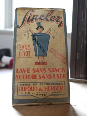  Paquet lessive Sincler 1950 - Vintage publicité rétro - Photo 1/4