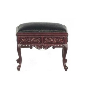 Dolls House Mahogany Pump Organ Bench Music Stool JBM Miniature Church Furniture - Picture 1 of 7