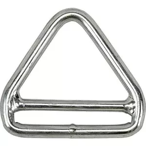 2 x Triangle - Double Bar - Stainless Steel - Foto 1 di 2