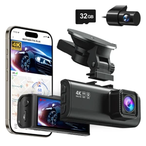 REDTIGER Dash Camera Front and Rear 4K Dash Cam For Cars Built-In WiFi & GPS - Picture 1 of 10