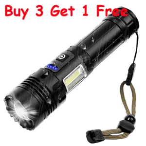 Super-Bright Flashlight LED Tactical Torch LED Rechargeble Battery - Picture 1 of 15