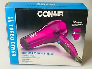 Conair 1875 Custom Drying & Styling Blow Dryer with Styling Comb & Concentrator