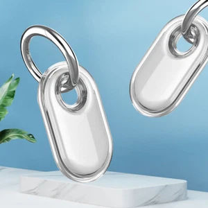 Custodia in TPU Antigraffio con Portachiavi per Samsung Galaxy SmartTag 2 (Bianc - Zdjęcie 1 z 6