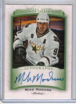 2017 UD Goodwin Champions hockey Mike Modano Autographs auto card DALLAS STARS - Image 1 of 2