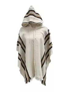 ALPACA Poncho UNISEX Handmade in Peru - Picture 1 of 1