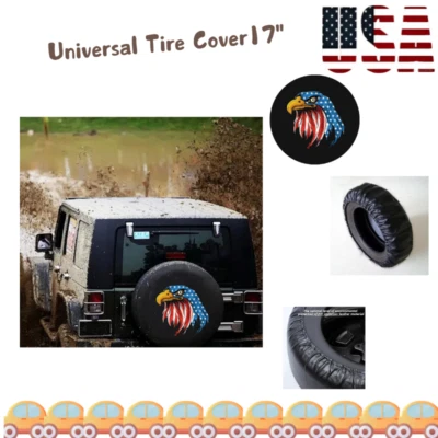 17" Eagle Universal Car Spare Tire Cover Waterproof Wheel Protector - Imagem 1 de 4