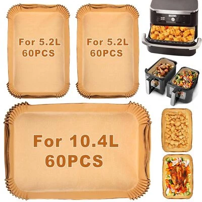 Lot de 180 feuilles de papier sulfurisé pour friteuse à air chaud Ninja AF500... Foto 1 de 4