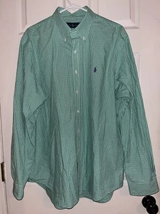polo ralph lauren hemd herren xl grün Gingham Kariert Langarm Button Down - Bild 1 von 6