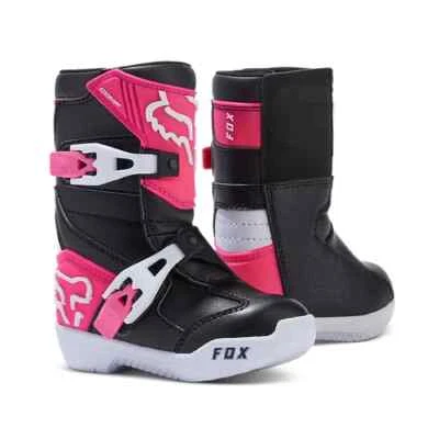 Fox Racing Niños COMP Botas de Motocross (Negro/Rosa) ¡ELIGE LA TALLA! Foto 1 de 4