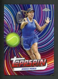 2024 Topps Chrome Tennis Jessica Pegula Toppspin Case Hit SSP - Picture 1 of 2
