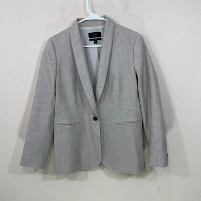 J Crew Parke Blazer Size 4 Womens Linen  Blend Beige Jacket Preppy Academia - Image 1 of 4
