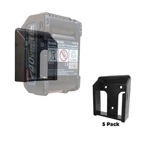 StealthMounts Black Battery Storage Mounts for Makita 18v Powertool Batteries x5 - Picture 1 of 8