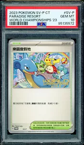 Pokemon CHINESE Paradise Resort World Championships 2023 SV-P PSA 10 GEM MINT - Picture 1 of 2