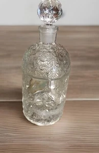Vintage Guerlain Bee geprägtes Glas leer Parfum Flakon | Frankreich 60er Jahre 7,5" - Bild 1 von 2